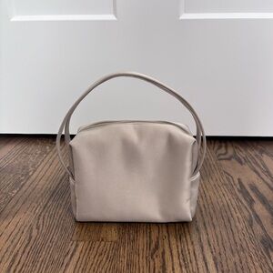 Indeed 90s Satin Grey Silver Beige Mini Evening Bag